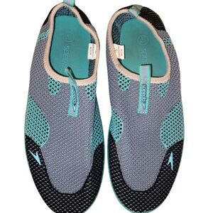 Speedo Water Shoes Teal Blue swim vacation Summer ocean shoes sz Large